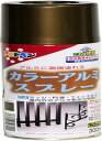アサヒペン カラーアルミスプレー 300ML ブロンズメタリック ツヤあり だ円吹き パターン変更ノズル 安全ガス抜きキャップ付き アルミに直接塗れる 日本製
