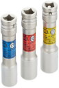 トネ(TONE) プロテクター付クイックフィット薄型ロングホイルナットソケットセット HAPQF403LN 差込角12.7mm(1/2