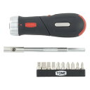 トネ(TONE) ラチェットドライバーセット RD10S ビット差込 &6.35mm(1/4") ブラック 内容12点