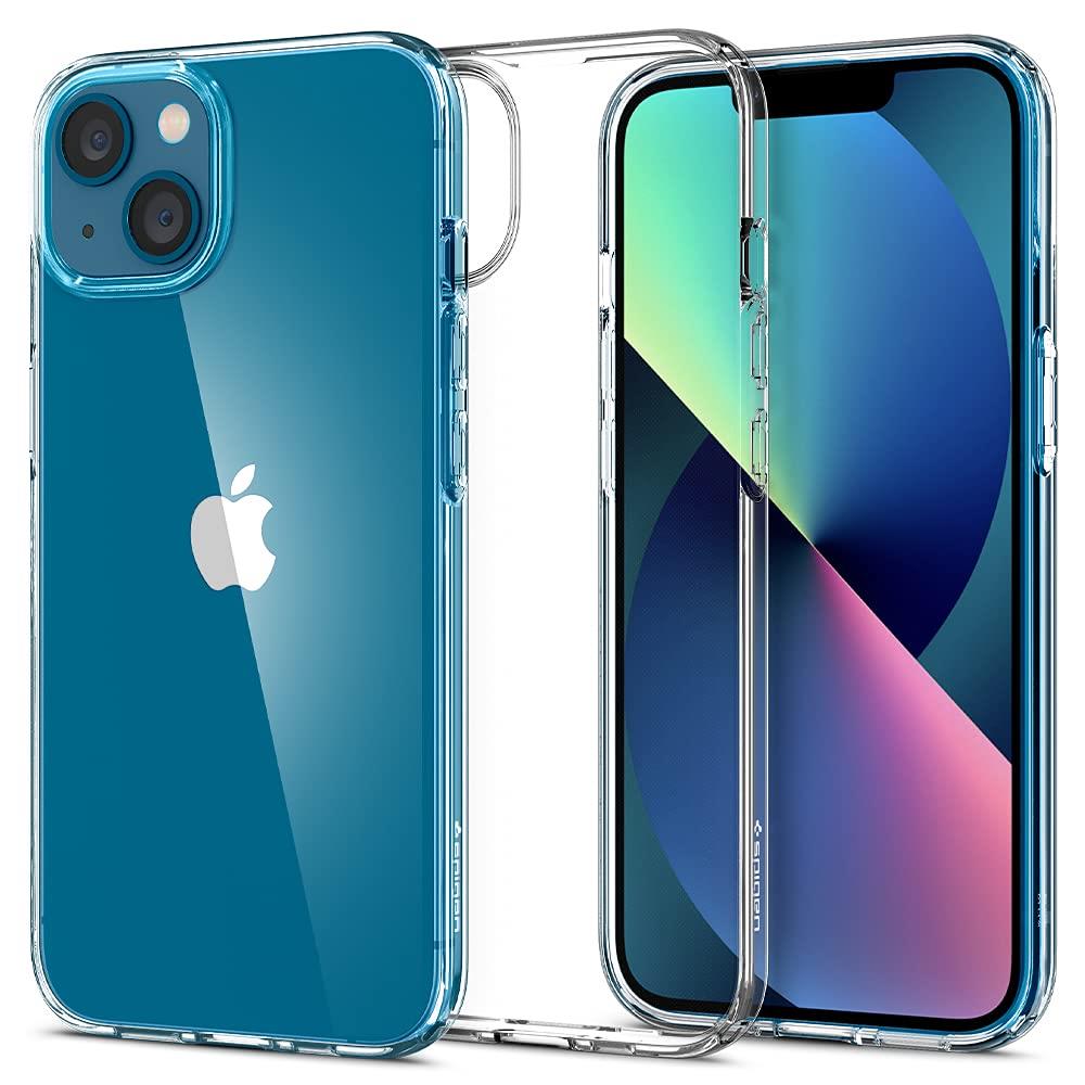 Spigen iPhone 13 ケース クリア 厚さ1.5mm 耐衝撃 黄変防止 TPUカバー 超薄型 超軽量 米軍MIL規格取得 リキッド・クリスタル ACS03515 (クリスタル ・クリア)