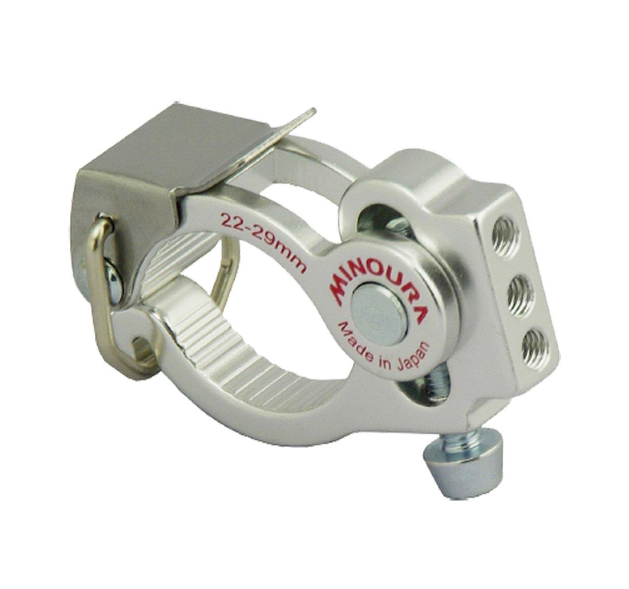 ミノウラ(MINOURA) 多目的ホルダー 軽量 スペースマウント SM-2229 (ノーマル版/1つ孔タイプ) クランプ対応径:22〜29mm シルバー