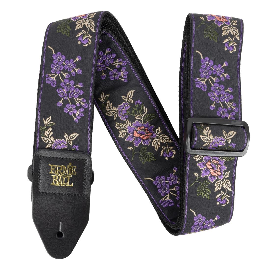 【正規品】 ERNIE BALL 5364 ギターストラップ JACQUARD STRAP LAVENDER BLOSSOM ジャカード・ストラップ ラベンダー・ブロッサム