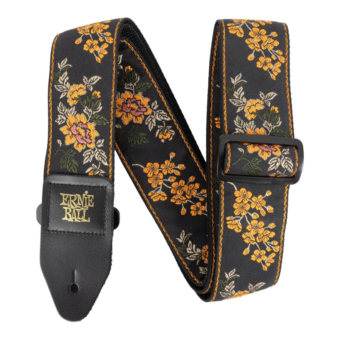 【正規品】 ERNIE BALL 5363 ギターストラップ JACQUARD STRAP TANGERINE BLOSSOM ジャカード・ストラップ タンジェリン・ブロッサム