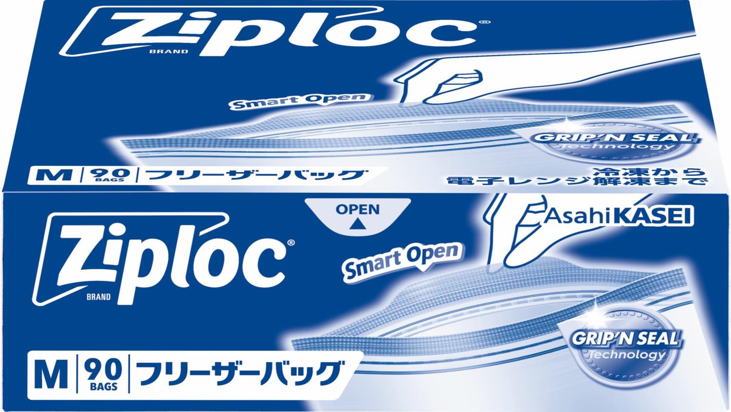 Ziploc 【大容量】ジップロック フリーザーバッグ M 90枚入のサムネイル