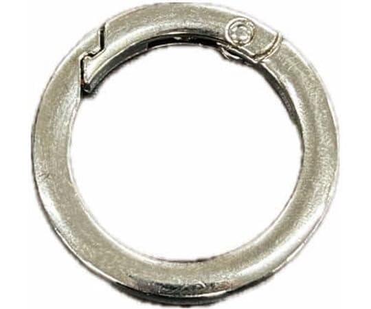 和気産業(Waki Sangyo) 丸カラビナ キーホルダー 登山 丸 小型 外径35mm シルバー 亜鉛合金 BK-1028