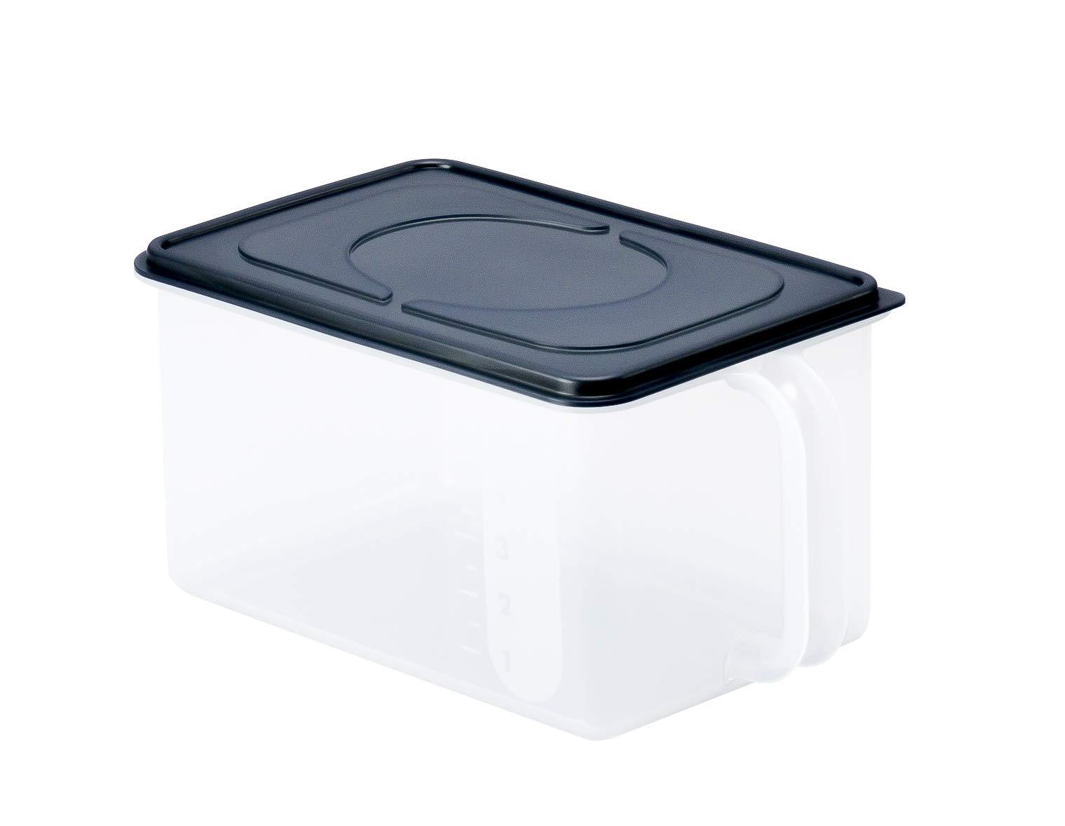 イノマタ化学(Inomata-K) 保存容器 ハンディーストッカー 浅型 クリアブラック 5L 幅18.7×奥行32×高さ1..