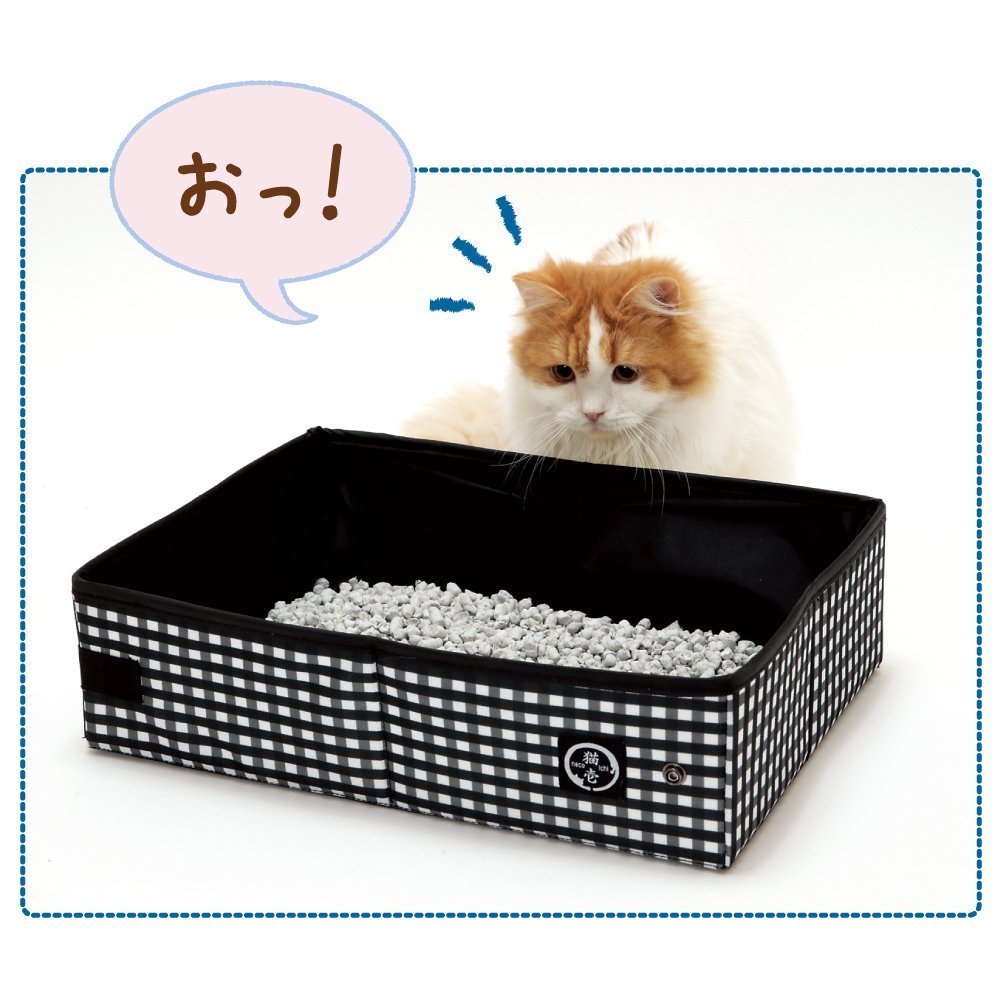 猫壱（necoichi） ポータブルトイレ 簡易トイレ 防災 移動用 黒 bontan108-10047745 梵たん 楽天市場店 サンプル画像2