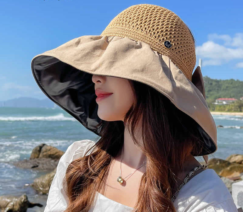 【50円クーポン配布中 送料無料】 蝶タイポップ?リボン日よけ帽子 ンプティトップ，アウトドアおでかけ日よけキャップ エンプティトップ エンプティトップ日よけ帽子ビーチキャップ 紫外線