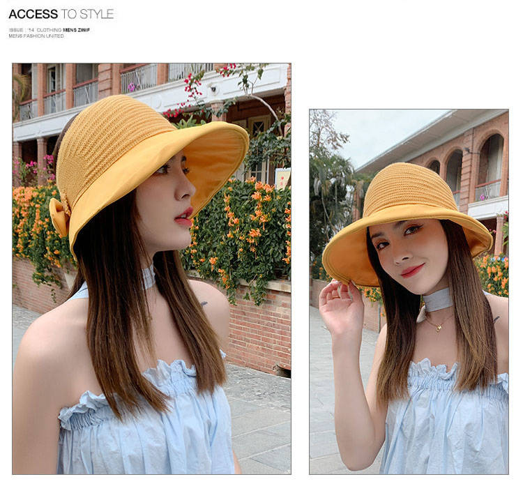 【50円クーポン配布中 送料無料】 蝶タイポップ?リボン 無地の日よけ帽子 日よけキャップ UVプロテクション紫外線