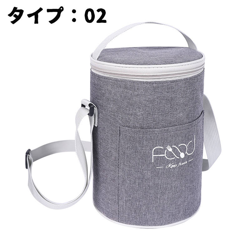 【50円クーポン配布中 送料無料】 丸いバケツ型ランチバッグアルミ箔入り保冷バッ...