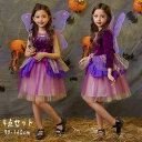 【200円クーポン配布中 送料無料】 ハロウィン 女の子 魔女 子供 仮装 コスプレ ワンピース キッズ 魔法使い 3点セット 子供 キッズ 精霊 ワンピ 仮装衣装(3)