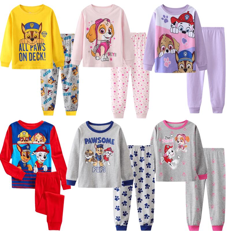 【12/11~12/19 80円OFF 送料無料】6色 Paw Patrol パウパトロール パジャマ コットン100% キッズ おしゃれ 長袖パジャマ ルームウェア 上下セット 子供 寝巻き セットアップ 寝間着 お昼寝のサムネイル