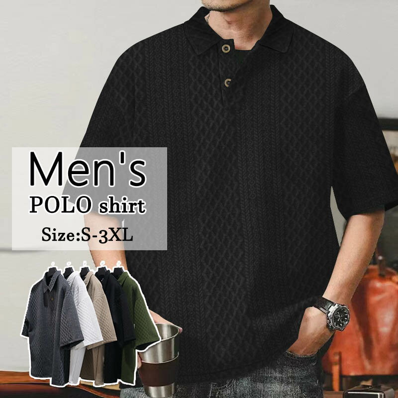 樂天商城 - ポロシャツ メンズ ゴルフウェア メンズファッション 半袖 Tシャツ トップス oversized アロハシャツ プレゼント 父の日 柔らかい カジュアル ゴルフシャツ POLO 部屋着 おしゃれ 夏物 ビジネス 紳士服 春夏秋 スポーツ シャツ 着痩せ