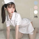 ハロウィン ナース服 コスプレ衣装 仮装 セクシー ナース 看護婦 制服 ワンピース 白 ピンク フルセット ハロウィン コスチューム 文化祭(3)