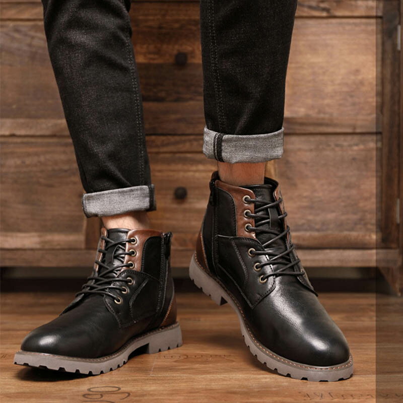 シークレットシューズ メンズ 厚底 身長アップ8cm up8cm ヒールアップ 身長up 背が高く見える 走れる PU革 ビジネスシューズ バイクブーツ ブーツ スニーカー 厚底シークレットシューズ メンズ ビジネス靴 靴 運動靴 紳士靴 インヒール