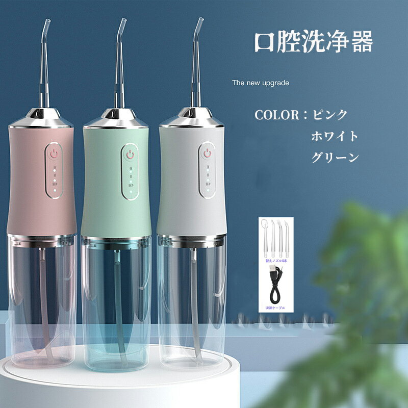 【50円OFF】 口腔洗浄器 歯垢除去 usb充電式 電動 ジェットウォッシャー 超音波 口腔ケア 歯石取り 歯ブラシ 携帯型 大容量 マウスウォッシャー 口内...