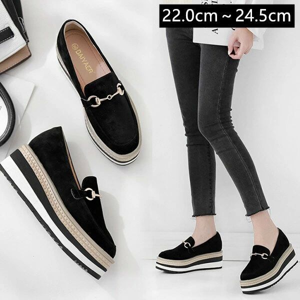 【200円クーポン配布中!】 送料無料 スエード調 レディース ローファー 厚底ローファー カジュアルシューズ ホワイトソール シャークソール 2e 痛くない ...