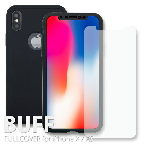 BUFF ウルトラ衝撃吸収プロテクター 360°フルカバーTYPE ブラックiPhone X / XS用 POWER COVER Model