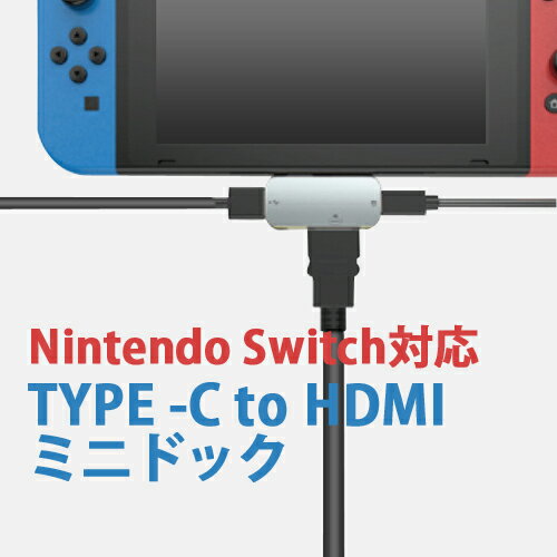 Nintendo Switch対応 ミニドック Type-C to HDMI LUMEN miniDock ポート：HDMI×1 / USB2.0×1 / TYPE-C×1 4K 60Hz対応 PD100W急速充電対応 スイッチ / スマホ / ノートPC / タブレット