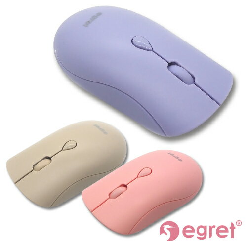 女性向け ワイヤレスマウス EGRET SweetiE Bluetooth5.0 / 2.4Ghzレシーバー付属 / 静音クリック / マルチチャンネル（2デバイス）/ 3段階（1000 1600 2400）DPI調整 / 2段階スリープモード / 6ボタン / 赤LED光学式 くすみカラー カワイイ カラフル