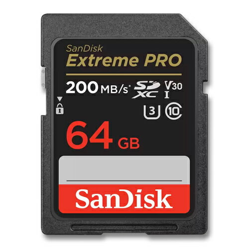 SanDisk SDカード 64GB SDXC UHS-I U3 200MB/s V