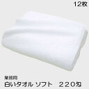 お買得 白い フェイスタオル 220匁 白タオル ソフト仕上 柔らかい 総パイル サロン エステ 病院 店舗 家庭用 業務用 最適 12枚組