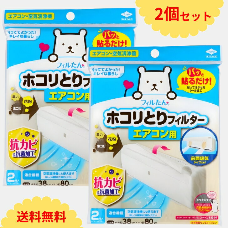 樂天商城 - 東洋アルミ パッと貼るだけ ホコリとりフィルター エアコン用 2枚入 埃 ほこり 【×2個セット】貼るだけ エアコンフィルター 簡単 換気扇フィルター エアコン掃除簡単取付 取替簡単 掃除簡単 臭い ホコリ 花粉