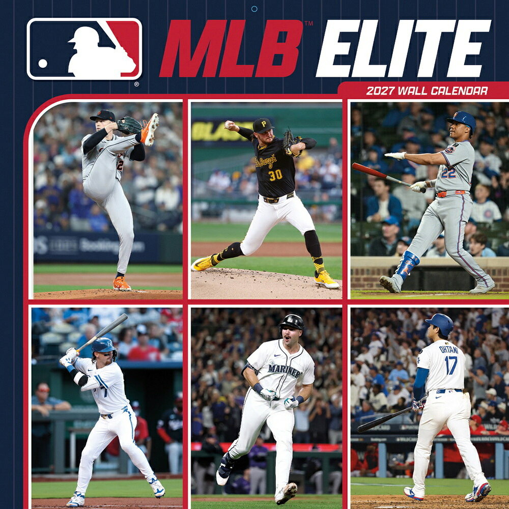 2027年 MLBエリート カレンダー 壁掛け MLB公式 スター選手 野球 輸入版 Turner