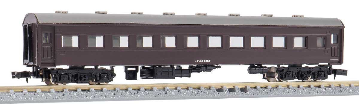 着色済みエコノミーキット 着色済み スハ43形 (茶色) 【11001】 (鉄道模型 Nゲージ)