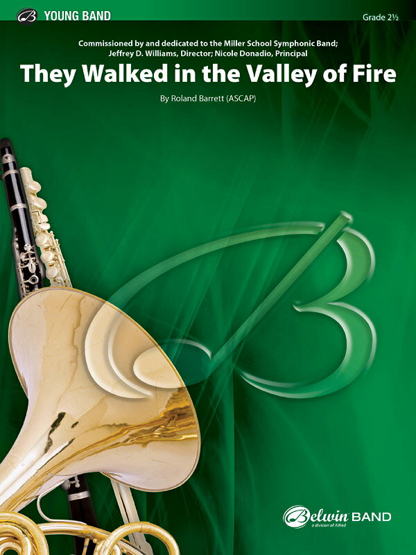 【輸入楽譜】バレット, Roland: They Walked in the Valley of Fire: スコアとパート譜セット