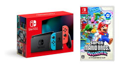 【セット商品】Nintendo Switch Joy-Con(L) ネオンブルー/(R) ネオンレッド＋スーパーマリオブラザーズ ワンダー