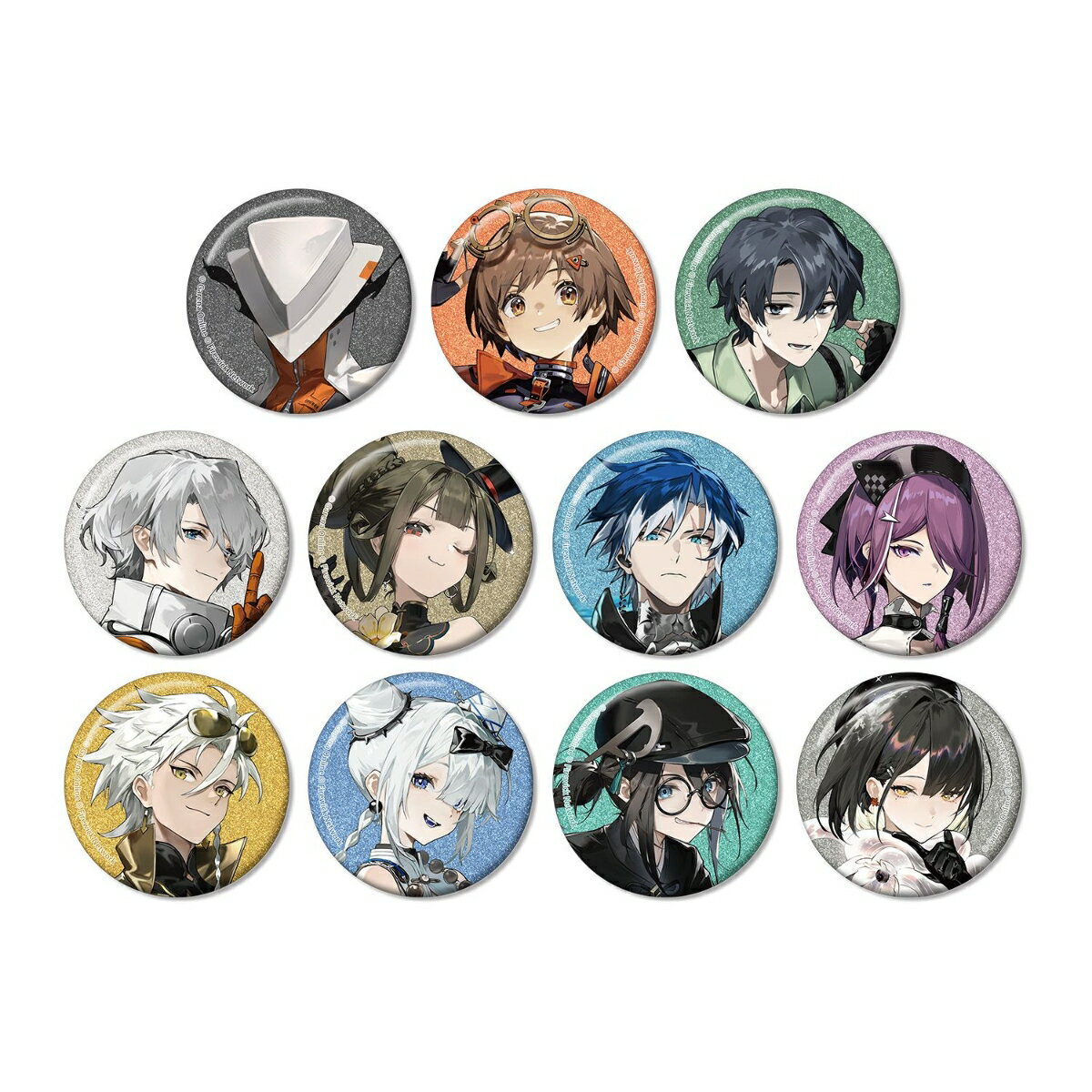 新月同行トレーディンググリッター缶バッジ(BOX＝11個)