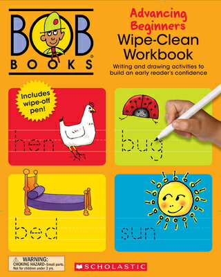 Bob Books - Wipe-Clean Workbook: Advancing Beginners Phonics, Ages 4 and Up, Kindergarten (Stage 2: