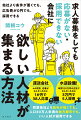 採用担当者がすぐに結果を出せるノウハウが満載！同業他社より給与が低くても、人口３０万人未満の地方都市でも、いい人材が採用できる。