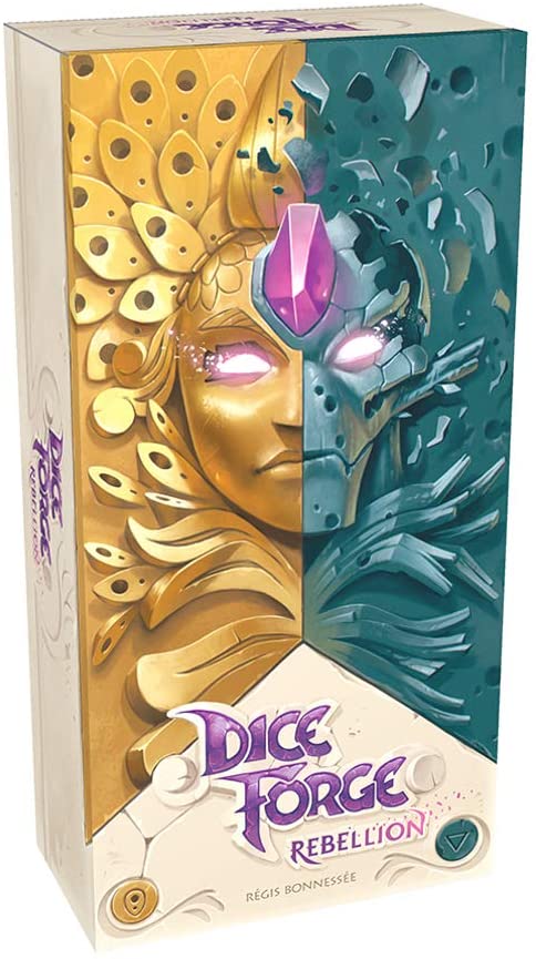 ■商品説明
自ら英雄となり、自分のダイスを改造、グレードアップしながら神々の領域で偉業を達成していく革新的なダイスゲーム、
 「ダイスフォージ」に拡張セット「ダイスフォージ:リベリオン」が登場。
 英雄達よ、ダイスの運命（そしてそれ以上）を支配する準備はできているか。

 「ダイスフォージ:リベリオン」では、さらなる争いやコンボが登場する。
 想定外の女神や巨人の登場に、英雄は新たな試練に直面する。
“女神の迷宮”と“巨人の反乱”それぞれはモジュール（ボード、カード、ダイスフェイス、トークン等）の形で目の前に現れ、
さらに基本ゲームに組み合わせることのできる15種類の新たなカードも登場だ。

※「ダイスフォージ：リベリオン」は拡張セットです。プレイするためには「ダイスフォージ」基本ゲームが必要です。

プレイ人数:2〜4人
プレイ時間:45分
対象年齢:10歳以上
ゲームデザイン:R?gis Bonness?e

[セット内容]
スリーブ付き森ボード1枚、イベントボード1枚、カード120枚、天空ダイス1個、ダイスフェイス32枚、太古の欠片用備蓄4つ、ゴーレムトークン4個、忠誠トークン4個、リソース・マーカー4個、手番プレイヤートークン1個、ルールブック