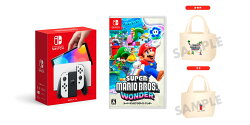 【楽天ブックス限定特典】【セット商品】Nintendo Switch（有機ELモデル） Joy-Con(L)/(R) ホワイト＋スーパーマリオブラザーズ ワンダー(ランチトート)