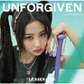 【初回限定 メンバーソロジャケット盤【HUH YUNJIN】】

日本2ndシングル'UNFORGIVEN'には、5月にリリースされた韓国1st Studio Album 'UNFORGIVEN'のタイトル曲「UNFORGIVEN (feat. Nile Rodgers)」に加え、日本でも大ヒットを記録した「ANTIFRAGILE」のJapanese ver.が収録されるほか、日本アーティストの楽曲提供による日本オリジナル新曲も収録されます。

さらに、ビッグサプライズも用意していますのでお楽しみに！
メンバーソロジャケット盤は、可愛さだけでなく、自由奔放に振る舞う姿を表現したCANDY PUNKコンセプトで撮影。
アーティストビジュアルステッカー全5種のうちランダム1種 (CANDY PUNKコンセプト)、各メンバー別セルフィーフォトカード全2種のうちランダム1種付き。

※全形態の初回生産分には特典として「応募抽選特典券(シリアルナンバー)」を封入しております。詳細は決定次第、後日発表いたします。