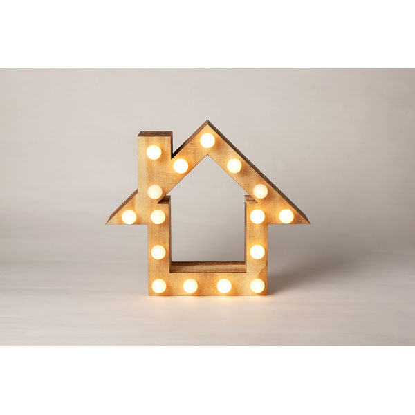 WOODEN MARQUEE LIGHT BR ハウス