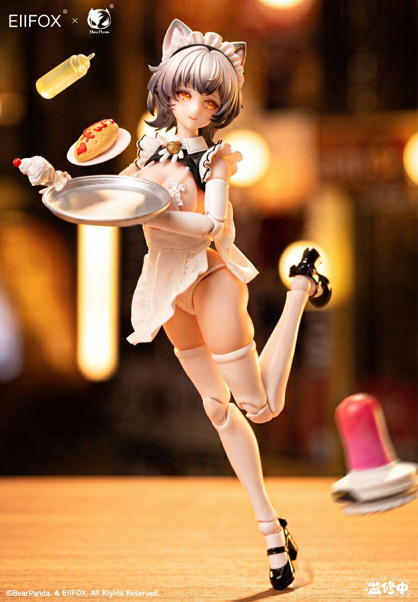 Bear Panda × EIIFOX 猫メイド プリンちゃん 1/12スケール可動フィギュア 【00077880080】 (フィギュア)