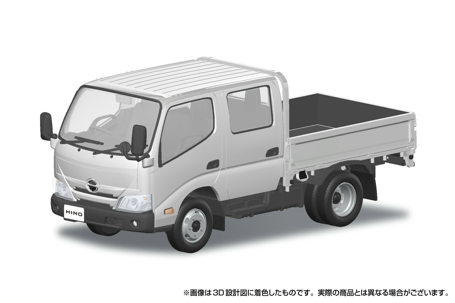 楽プラ スナップキット 1/32 日野 デュトロ ダブルキャブ（ホワイト） 【31-WH】 (プラモデル)