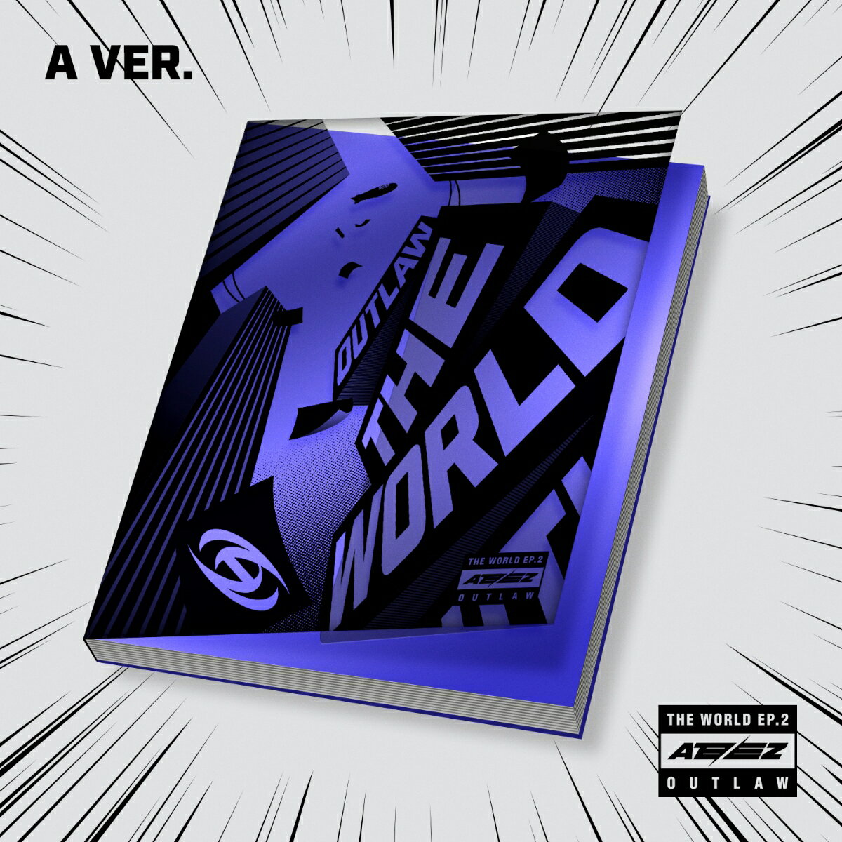 【楽天ブックス限定先着特典】THE WORLD EP.2 : OUTLAW (A VER.)(メンバー別トレーディングカード 1枚(絵柄C・全8種のうちランダム1枚)) [ ATEEZ ]のサムネイル