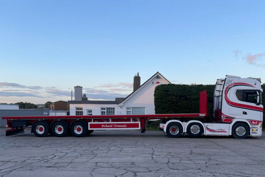 1/50 Richard Ormonde SCANIA S HIGHLINE CS20H 6X2 TWIN STEER FLATBED TRAILER - 3 AXLE 【01-5390】 (ミニカー)