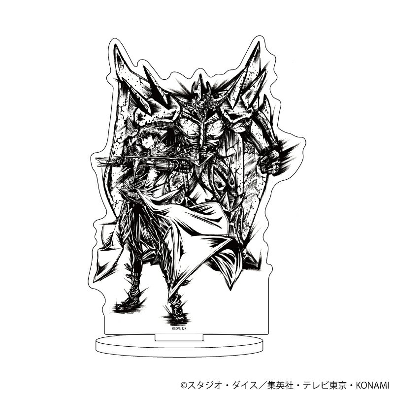 キャラアクリルフィギュア「遊☆戯☆王デュエルモンスターズ」10/海馬 瀬人&オベリスクの巨神兵(墨絵イラスト)【グッズ】