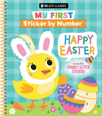 Brain Games - My First Sticker by Number: Happy Easter - Includes Sparkly Glitter Stickers! BG -..