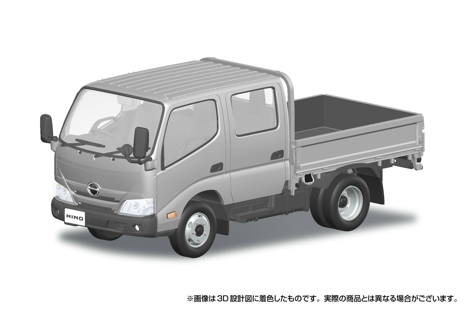 楽プラ スナップキット 1/32 日野 デュトロ ダブルキャブ（シルバー） 【31-SV】 (プラモデル)