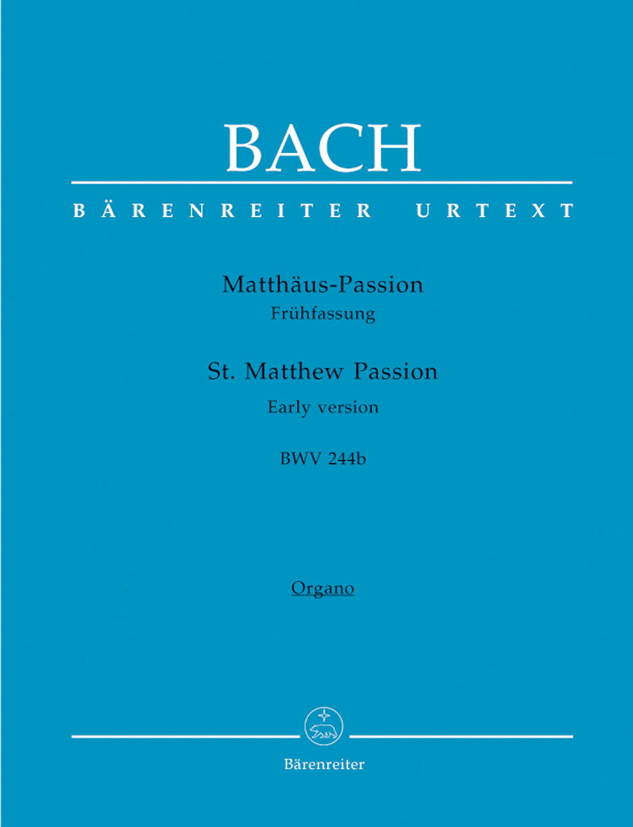 【輸入楽譜】バッハ, Johann Sebastian: マタイ受難曲 BWV 244b(初期稿)/原典版/グロックナー編: 2nd バイオリン 1