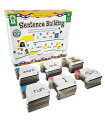 Enhance early grammar and reading skills with sturdy, interlocking cards that cover parts of speech, capital letters, punctuation, building sentences, and more. Tailor activities to different learning levels.