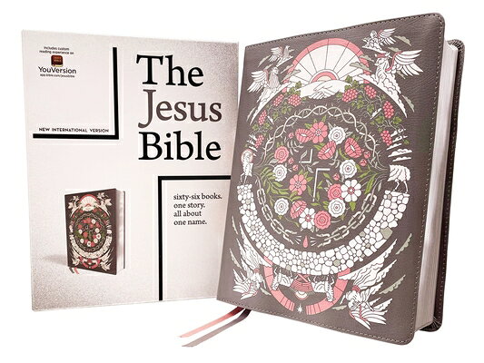 The Jesus Bible Artist Edition, Niv, Leathersoft, Gray Floral, Comfort Print JESUS BIBLE NIV /E LEATHERSOFT [ Passion Publishing ]
