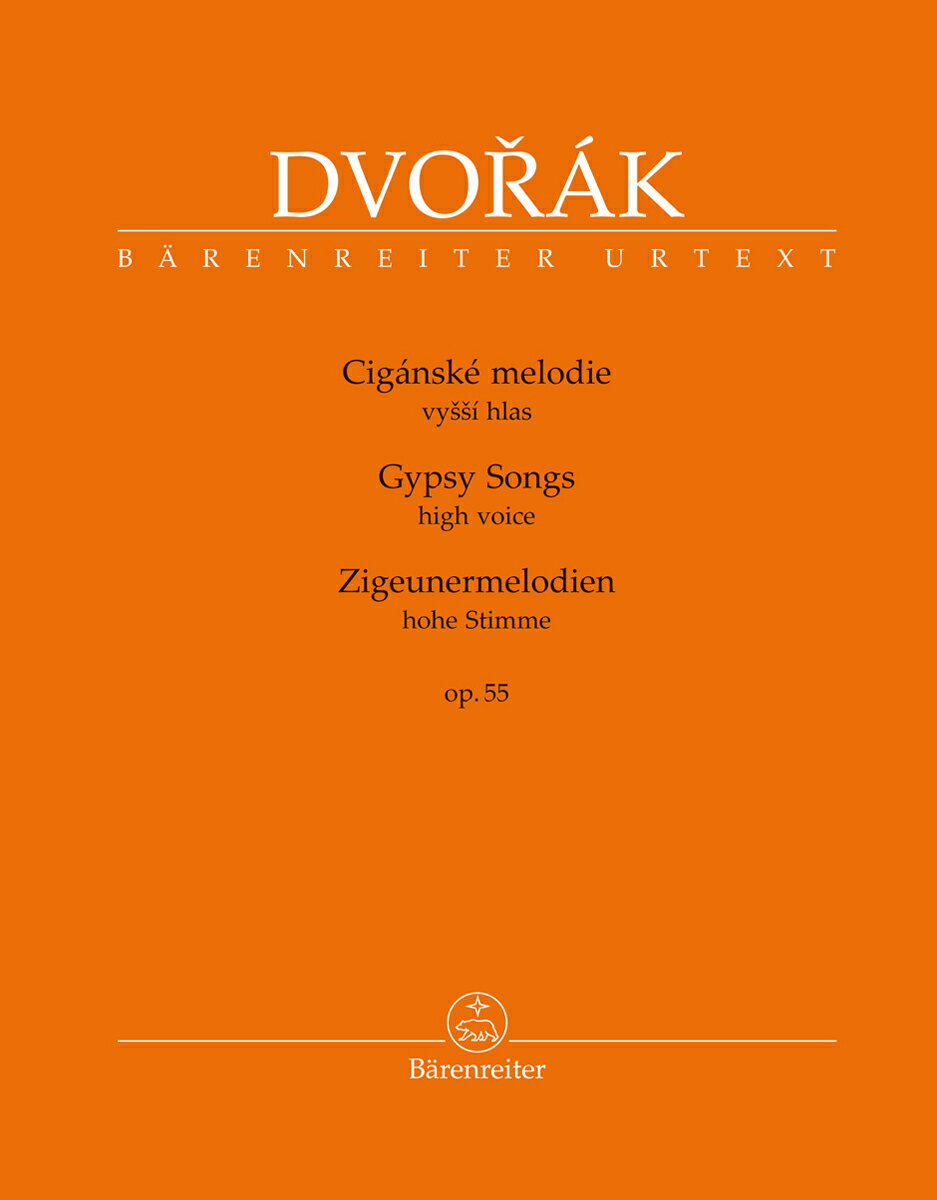 【輸入楽譜】ドヴォルザーク, Antonin: ジプシーの歌 Op.55(高声用)(チェコ語・英語・独語)/原典版/Vejvodova編