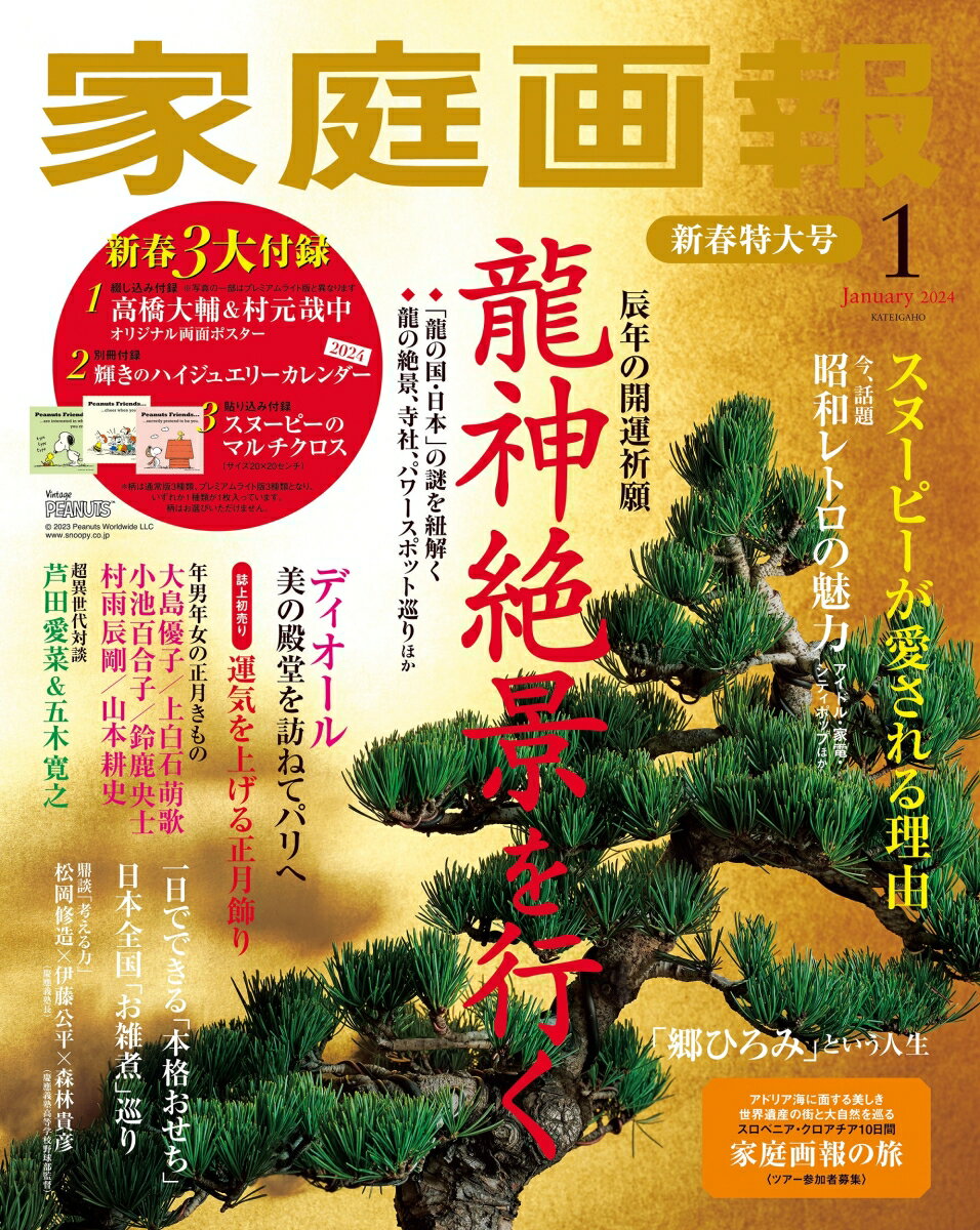 【楽天ブックス限定特典】家庭画報 2024年1月号 [雑誌] 冬の絵葉書3枚セット 